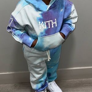 Kith blue and purple ombré sweatsuit set